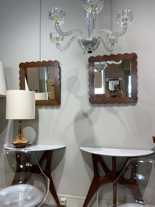 Paolo Buffa pair of mirrors italy 1950