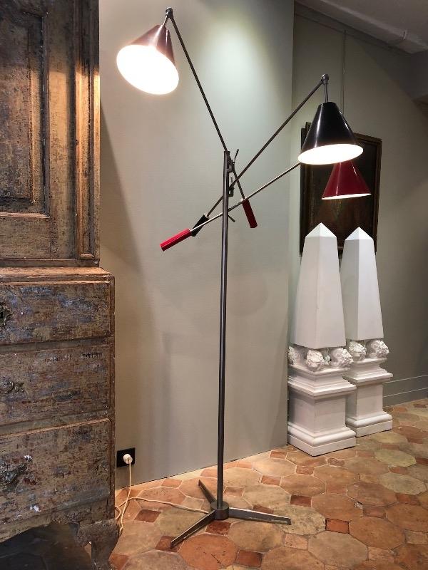 Rare Triennale Floor Lamp Angelo Lelli Arrdedoluce Italy