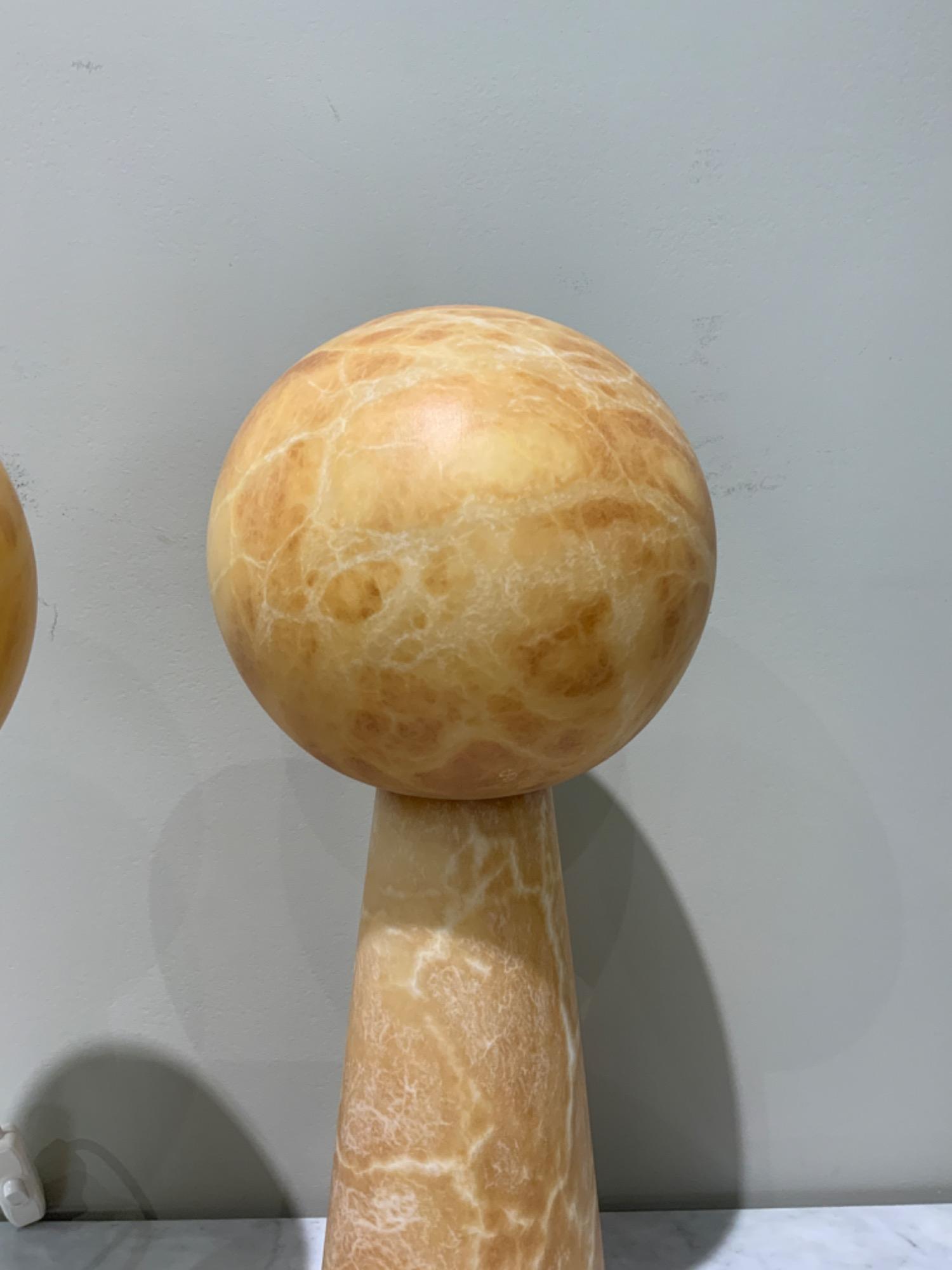 Pair of Alabaster table lamps 