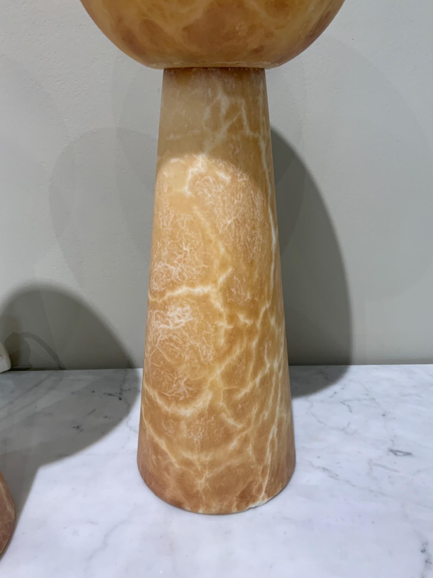 Pair of Alabaster table lamps 