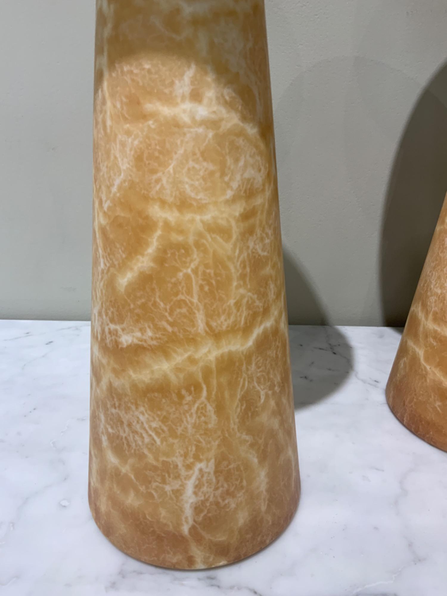 Pair of Alabaster table lamps 