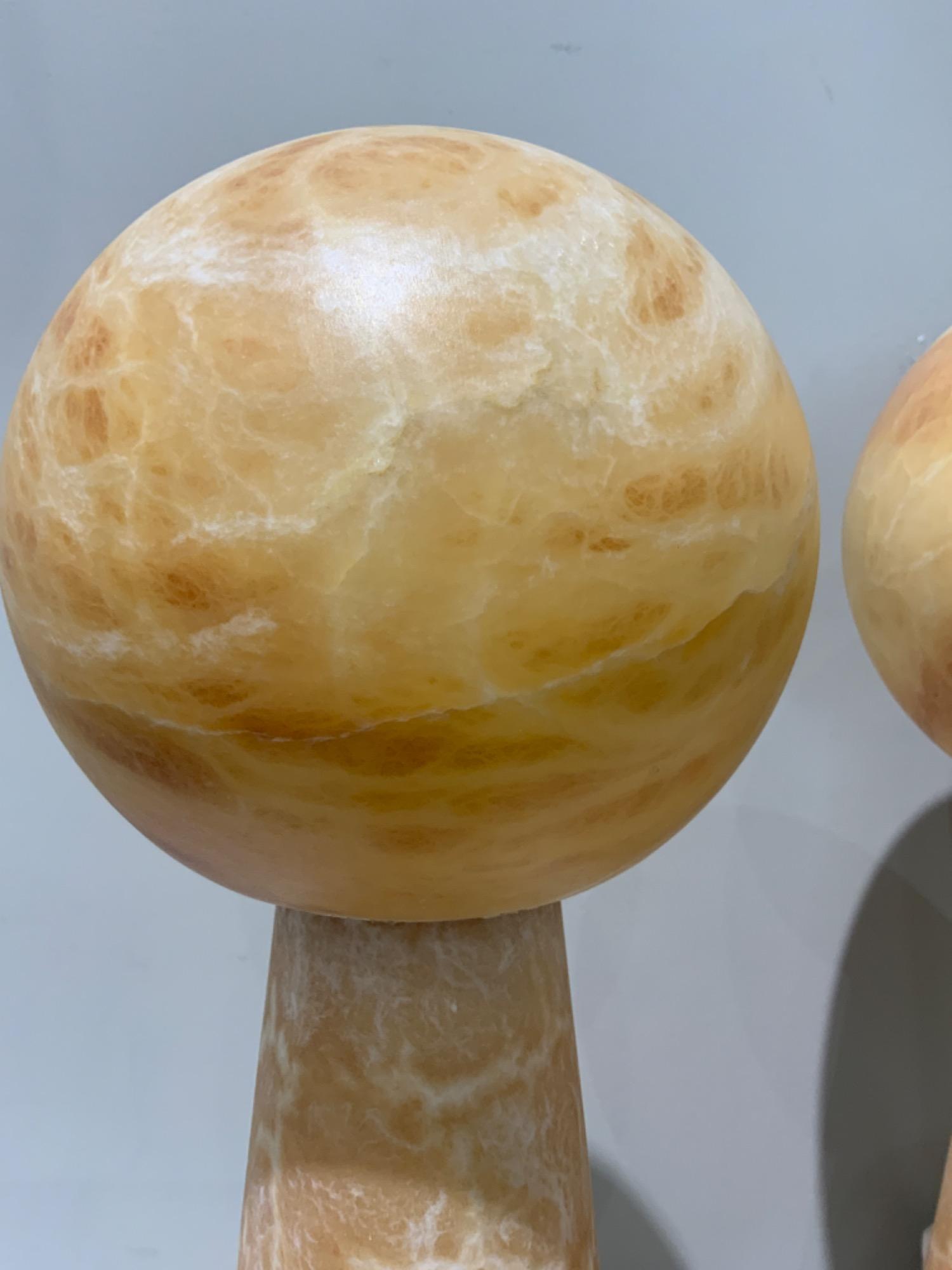 Pair of Alabaster table lamps 