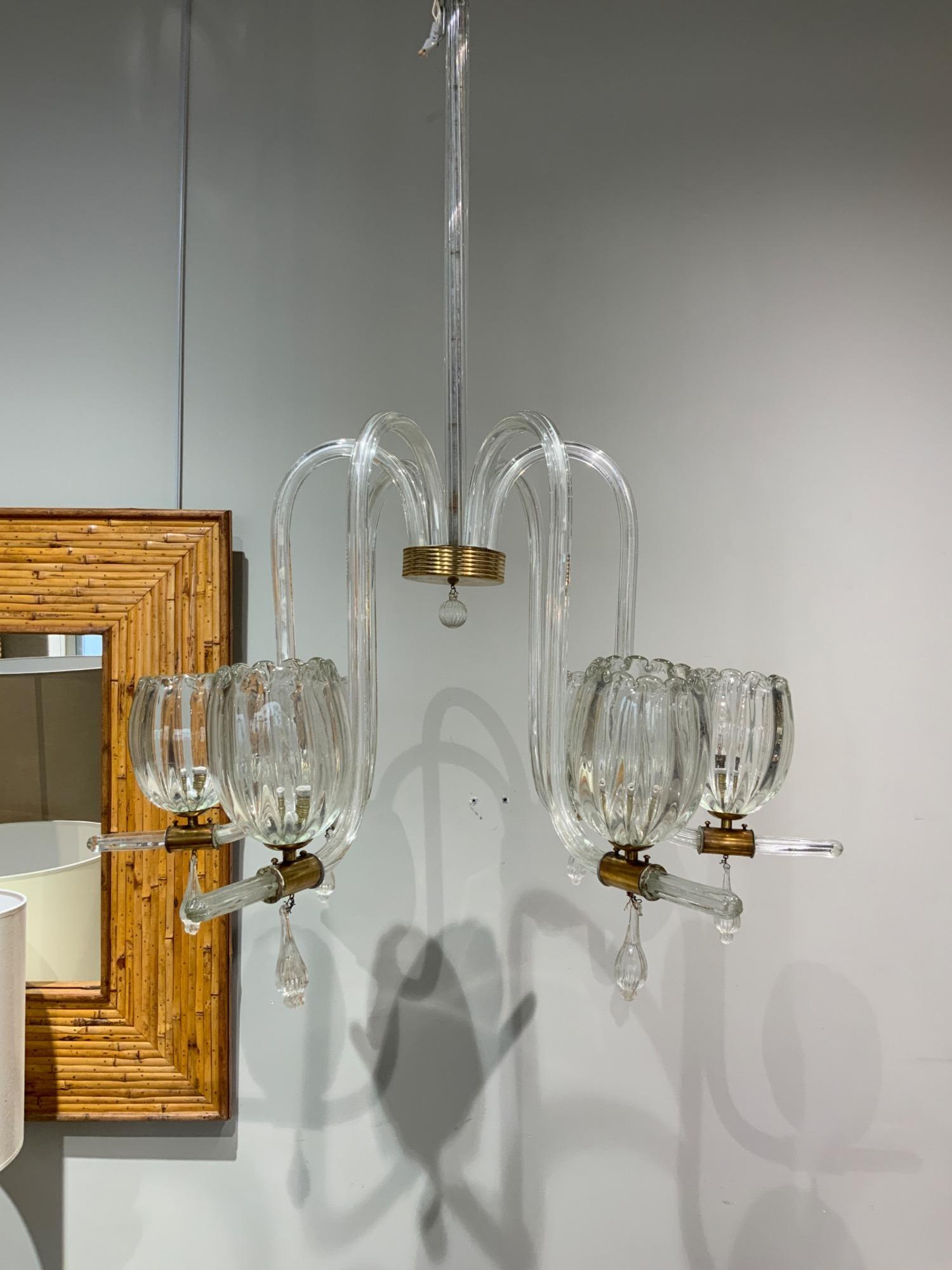 Seguso chandelier Murano 1940