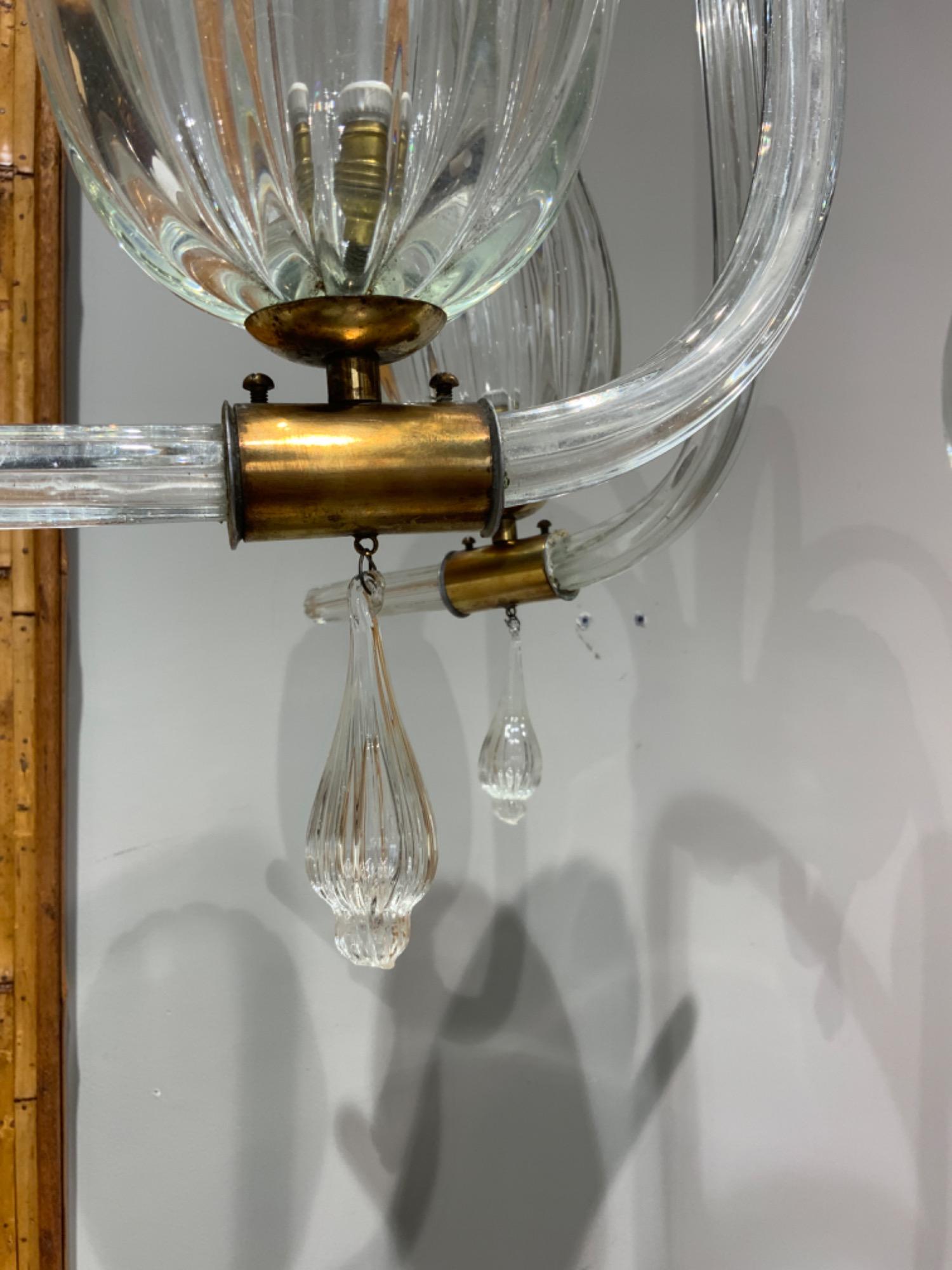 Seguso chandelier Murano 1940