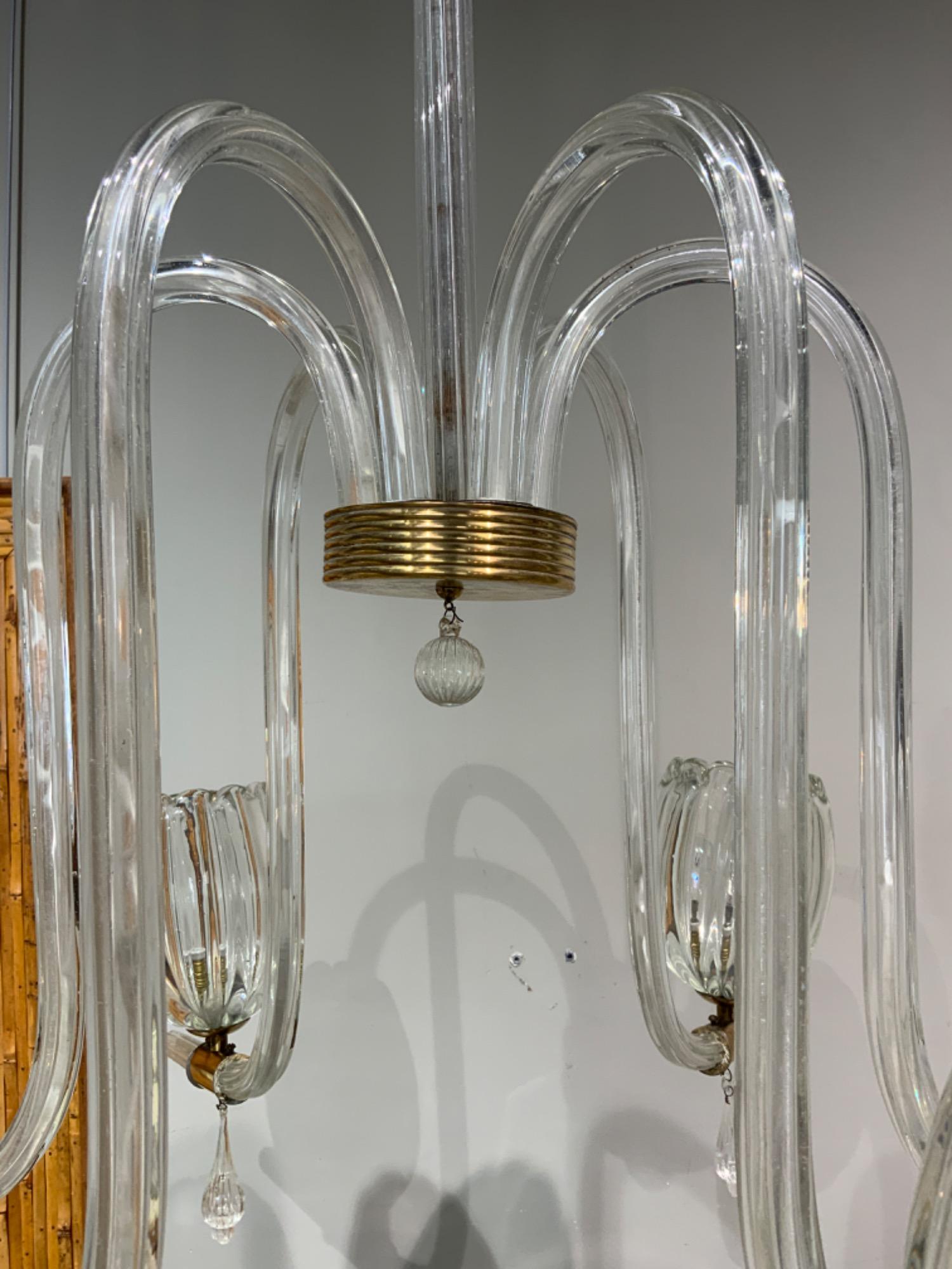 Seguso chandelier Murano 1940