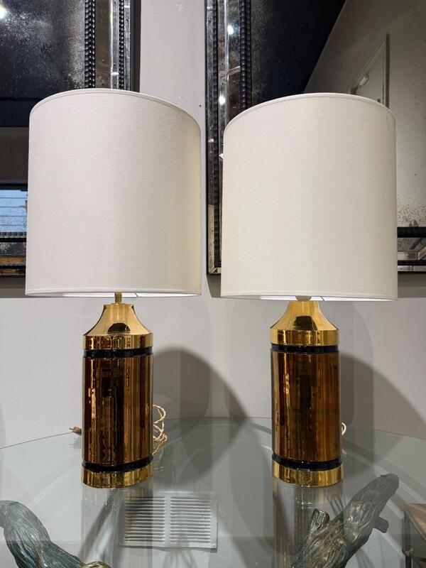 Bergboms sweden pair of ceramic lamps circa 1970