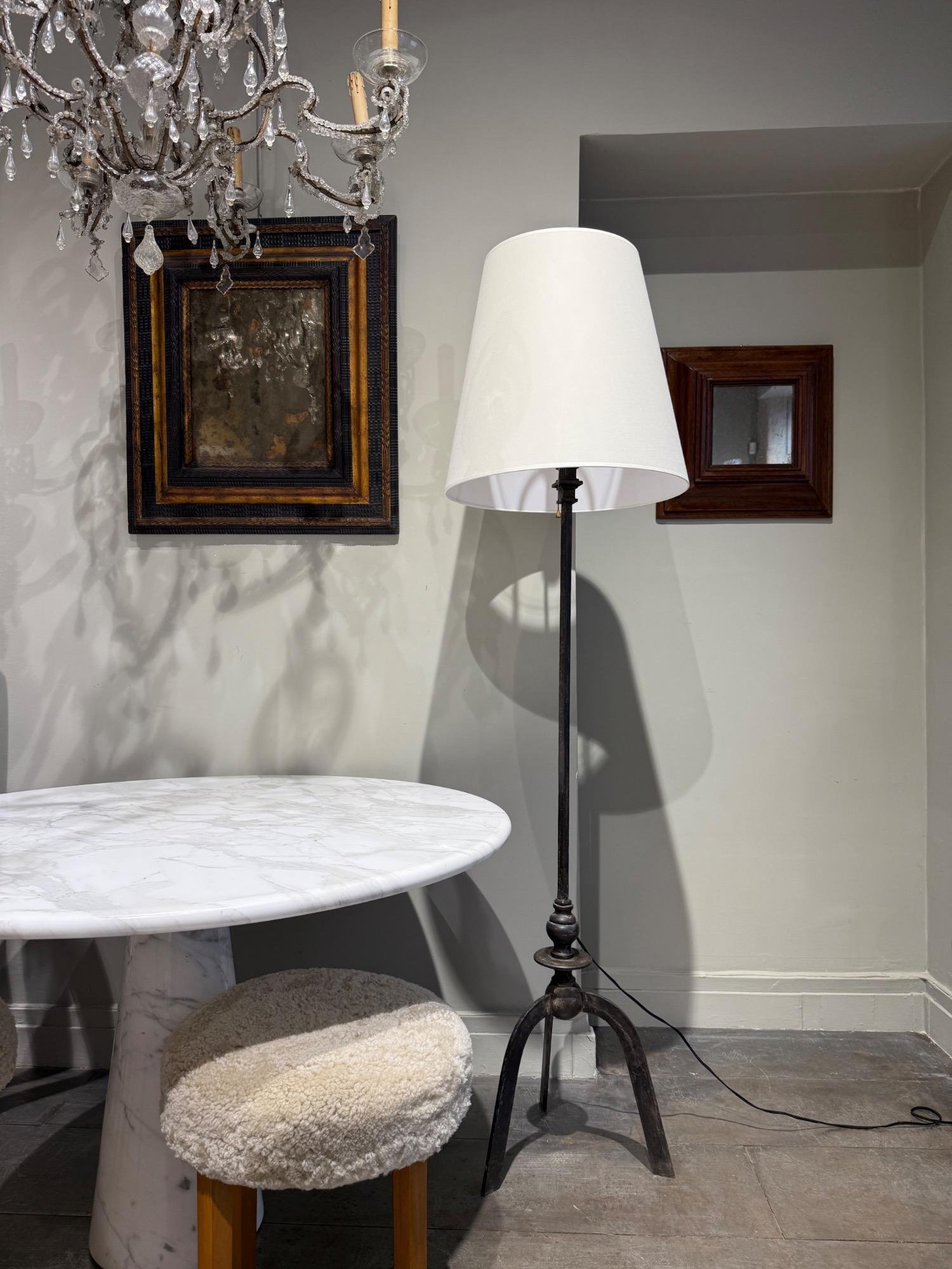 French iron floor lamp circa 1940