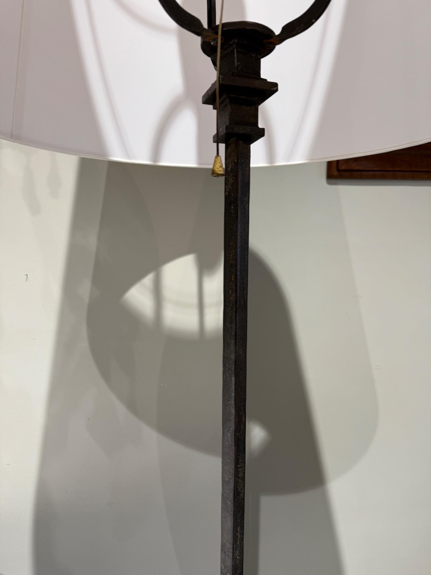 French iron floor lamp circa 1940