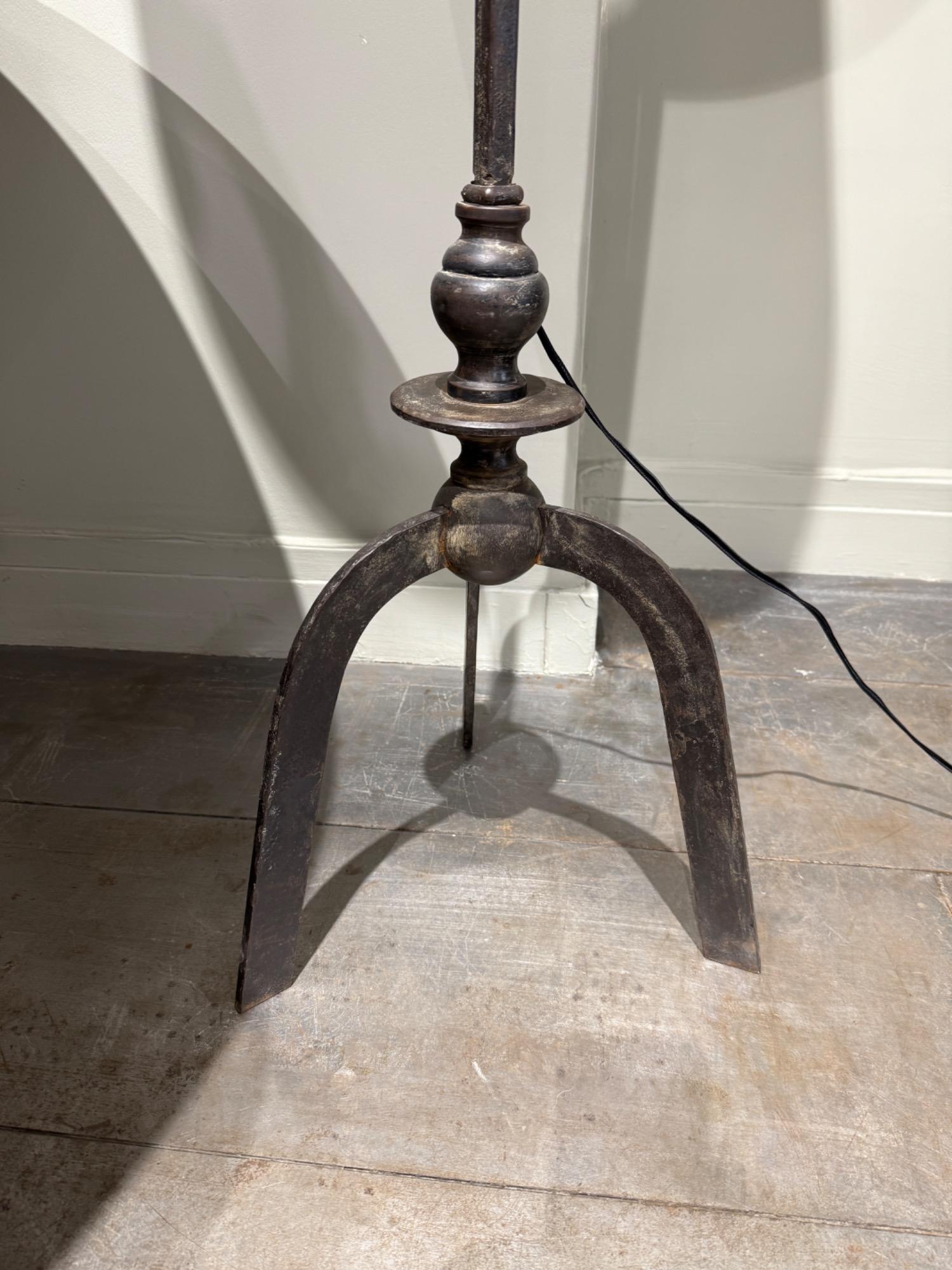 French iron floor lamp circa 1940