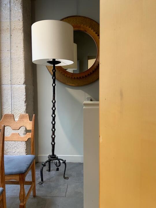 French wrought iron floor lamp circa 1950