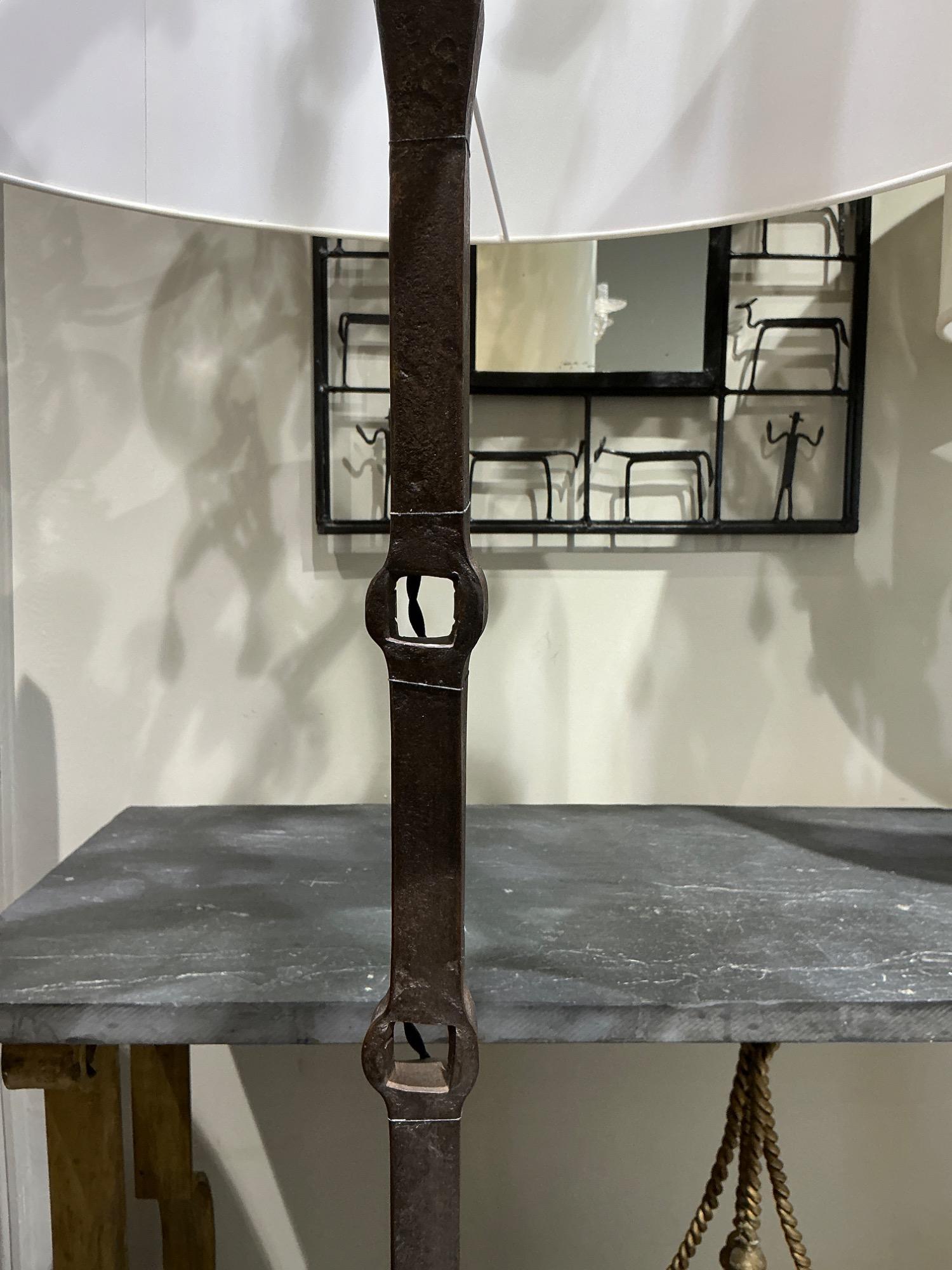 French wrought iron floor lamp circa 1950