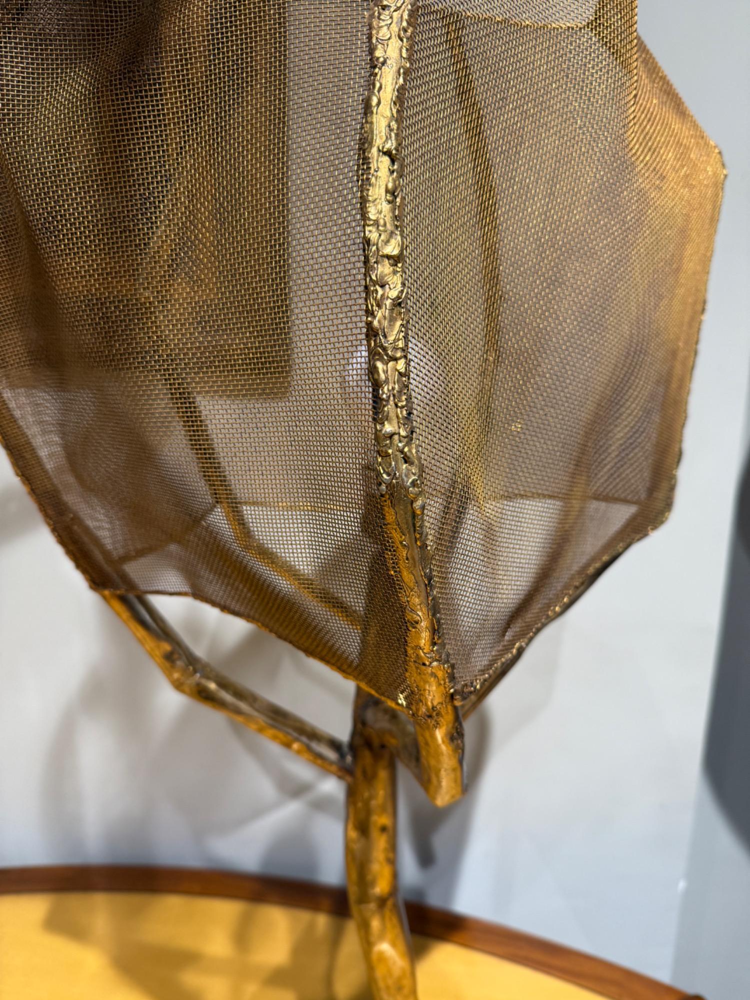 Gilt iron floor lamp corca 1970 