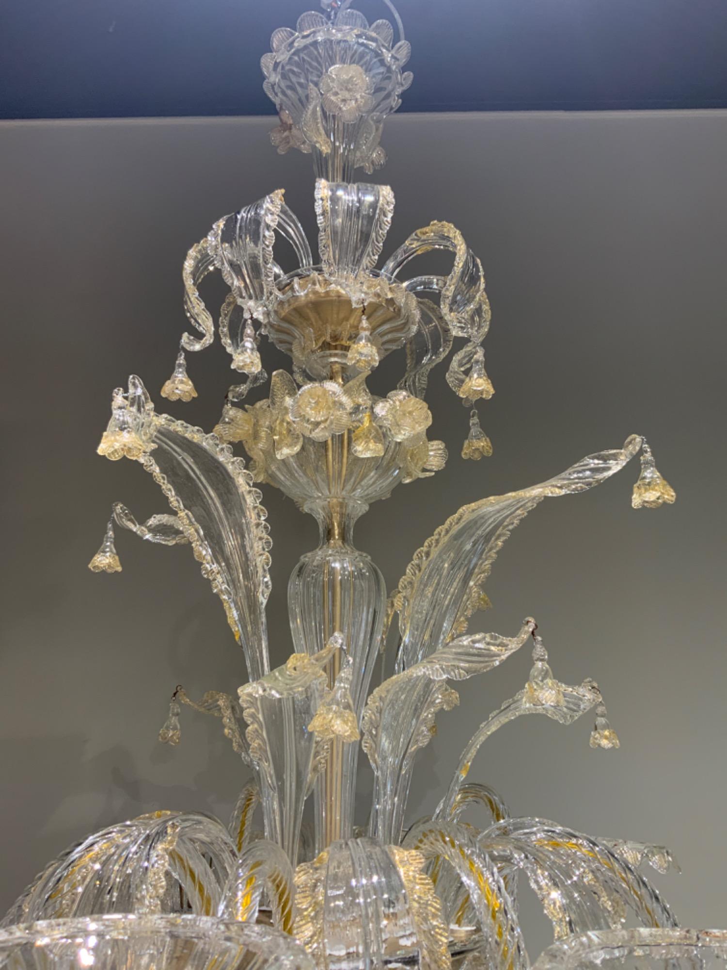 Impressive Barovier er Toso chandelier circa 1970