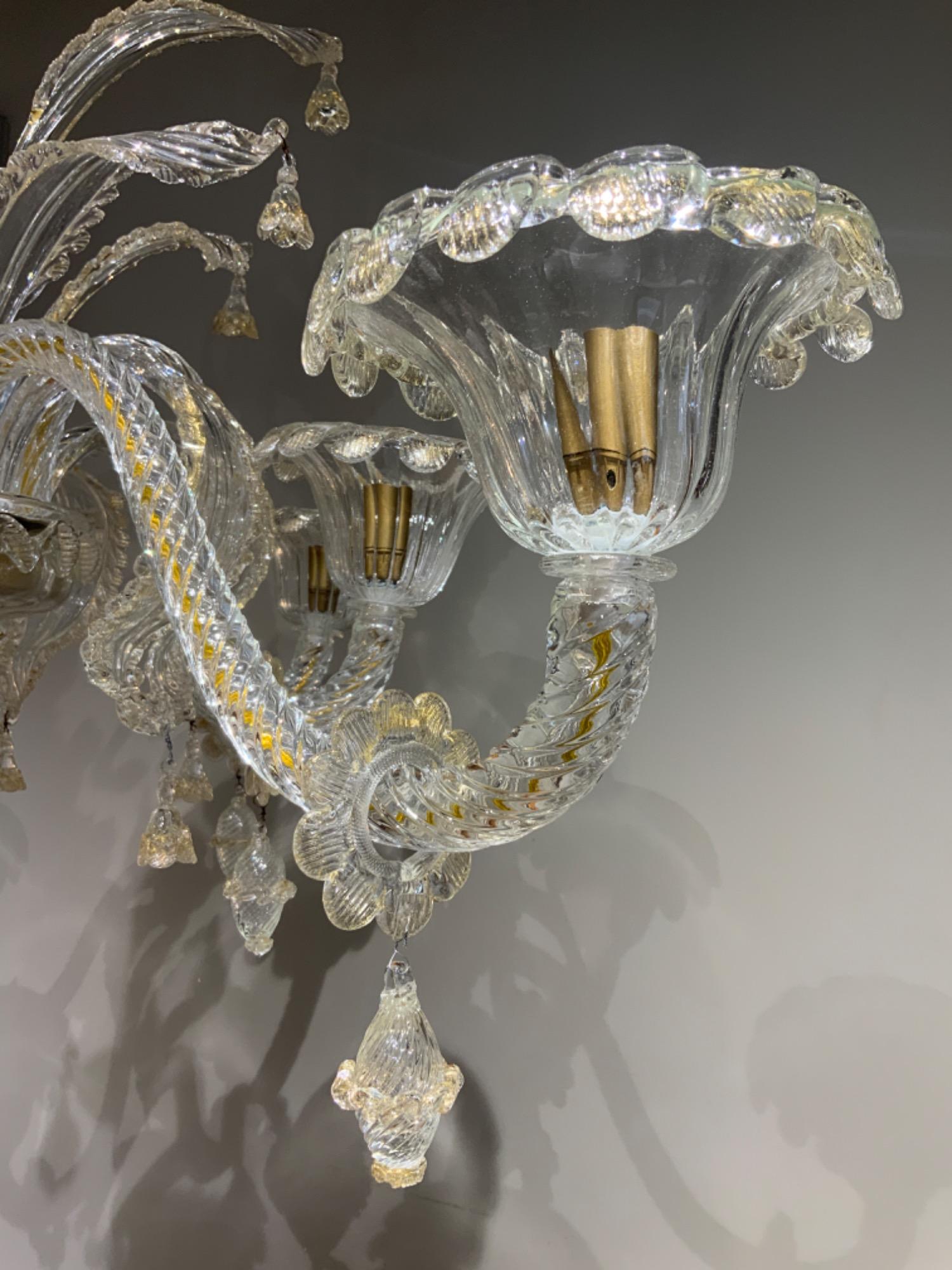 Impressive Barovier er Toso chandelier circa 1970