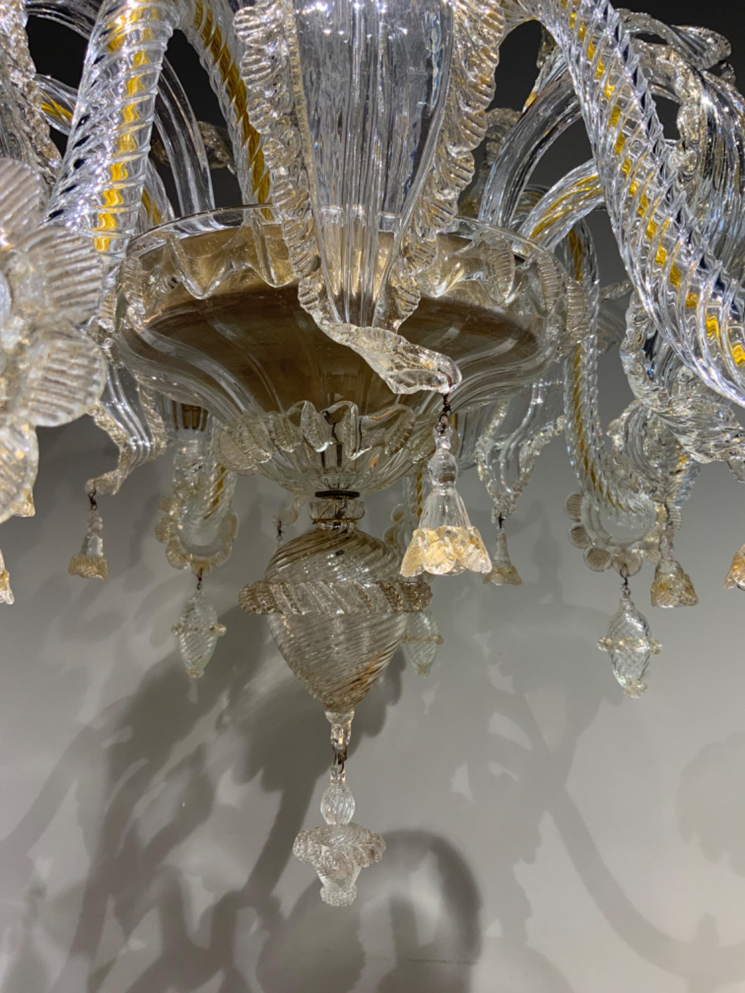 Impressive Barovier er Toso chandelier circa 1970