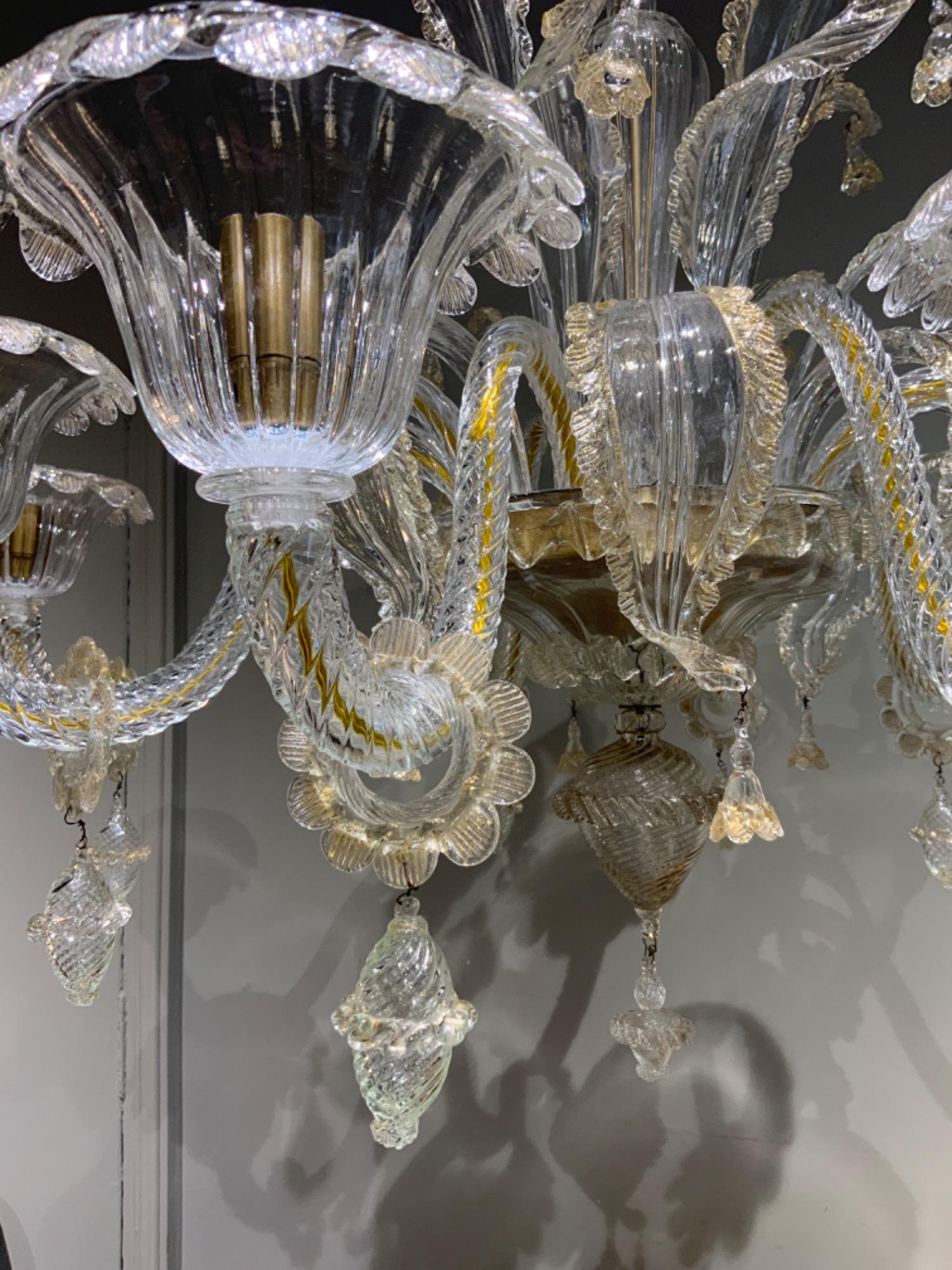 Impressive Barovier er Toso chandelier circa 1970