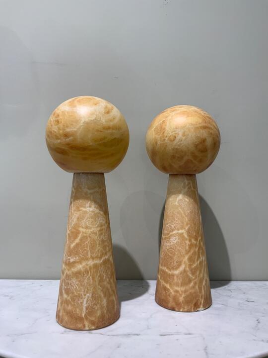 Pair of Alabaster table lamps 