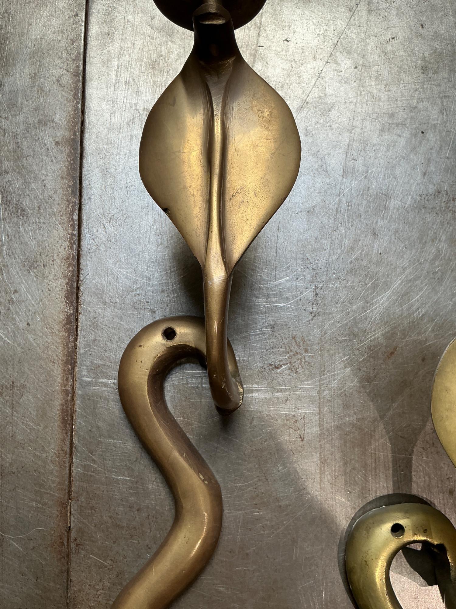 Pair of bronze sconces italy 1970 