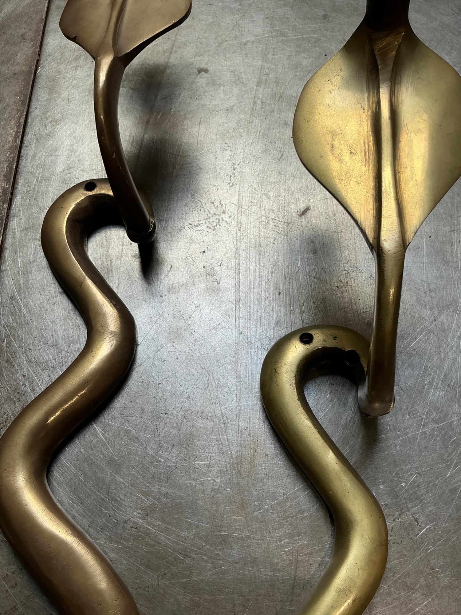 Pair of bronze sconces italy 1970 