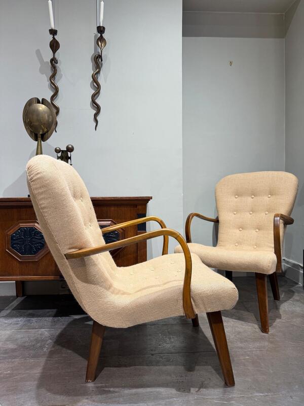 Pair of clam chairs Denmark 1950 