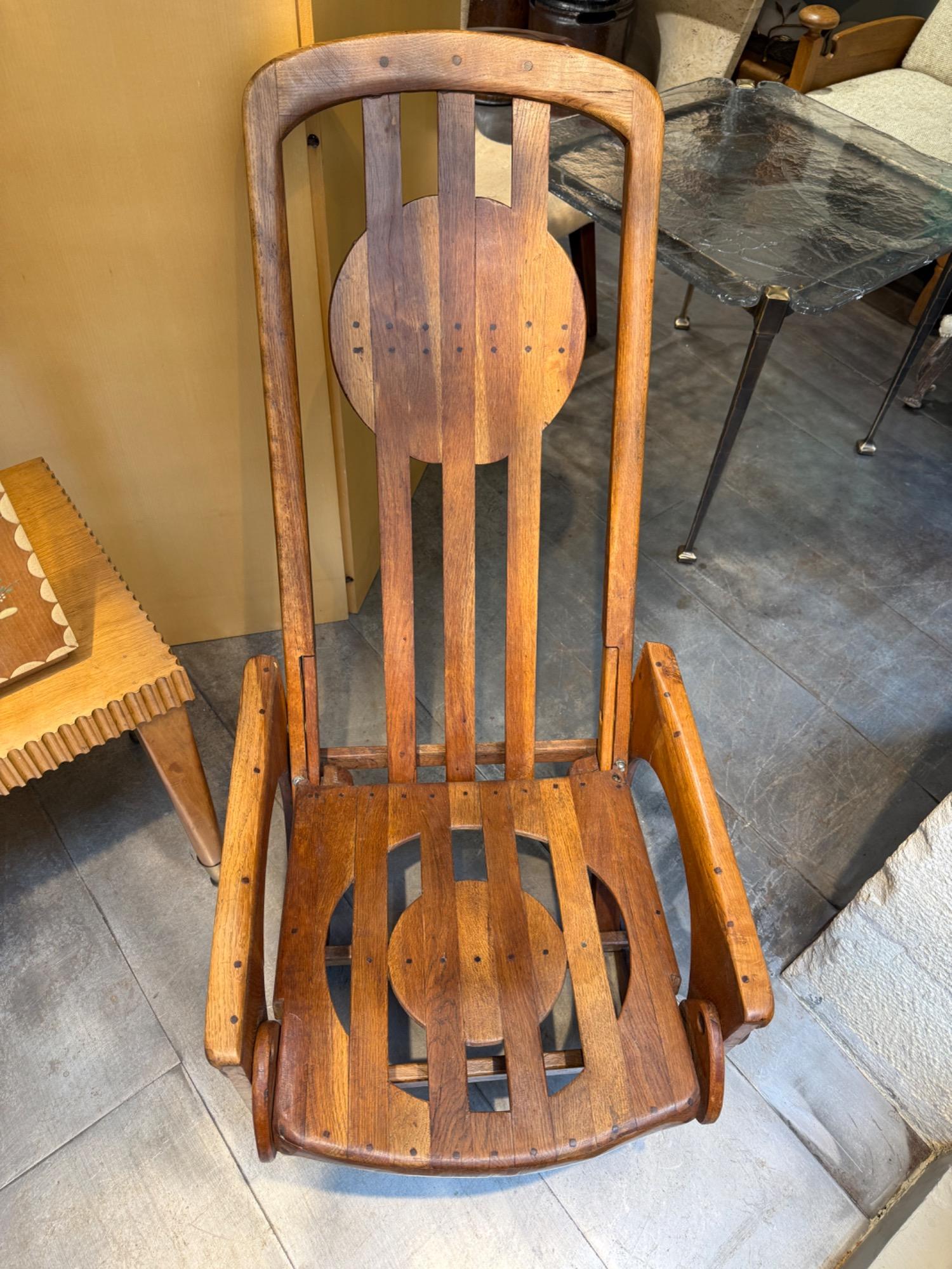 Pair of oak armchairs circa 1950 italy 