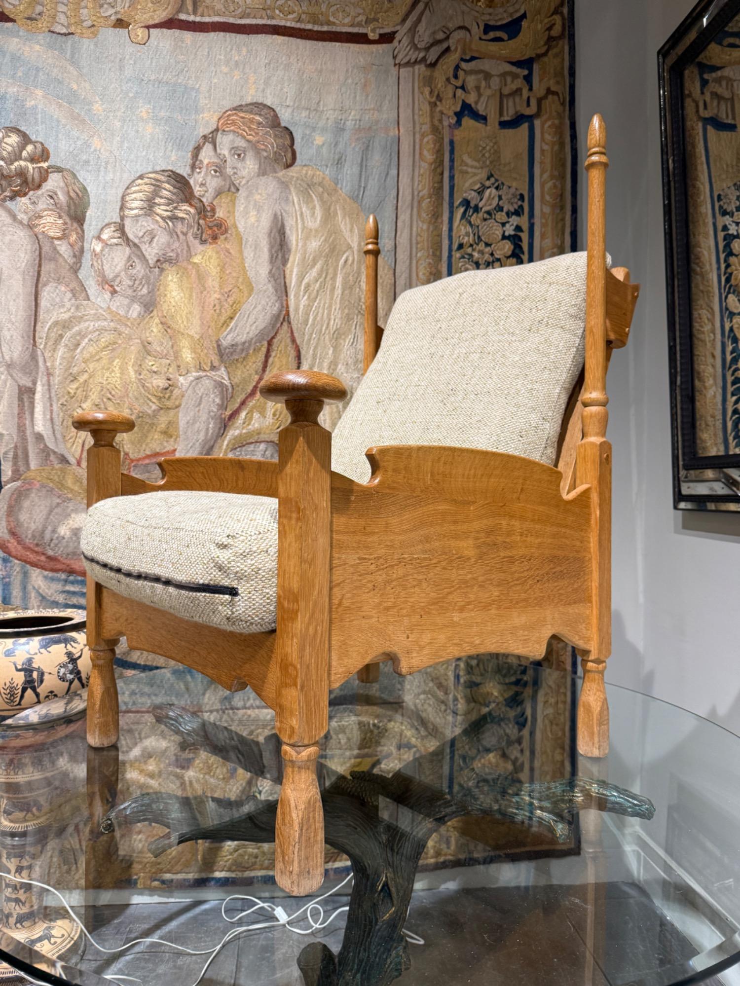 Pair of oak armchairs circa 1970