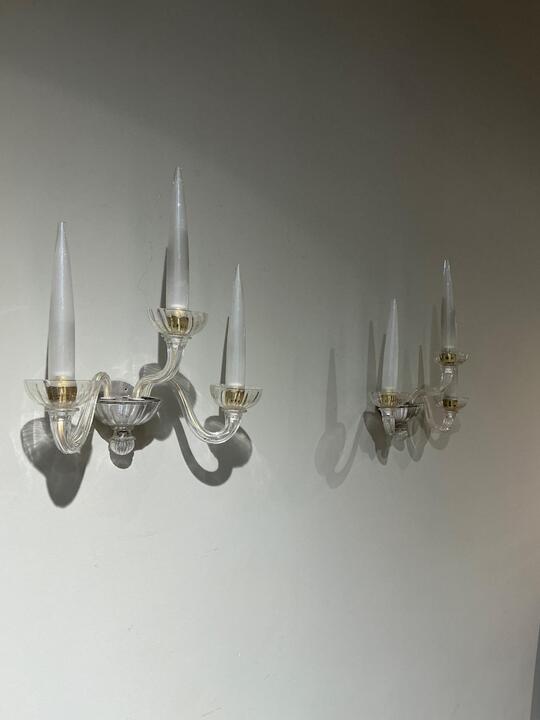 Pair of Sconces Venini 1950 