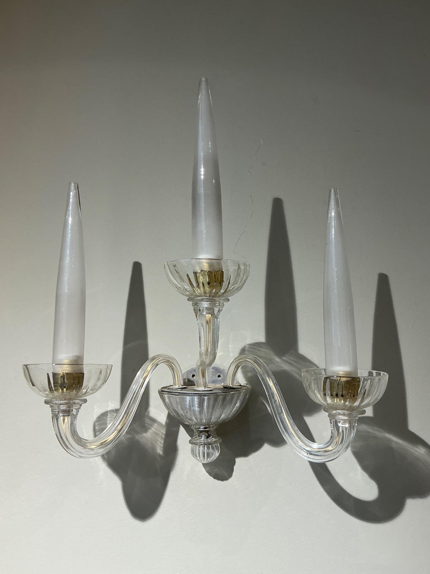 Pair of Sconces Venini 1950 