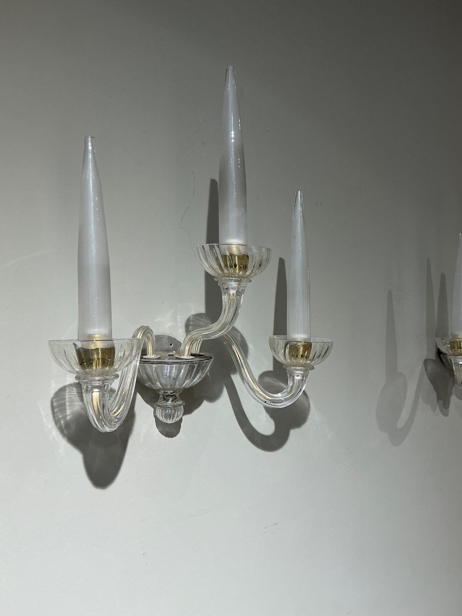 Pair of Sconces Venini 1950 