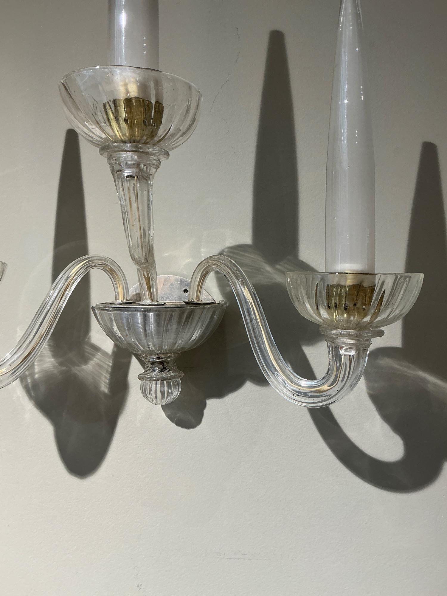 Pair of Sconces Venini 1950 