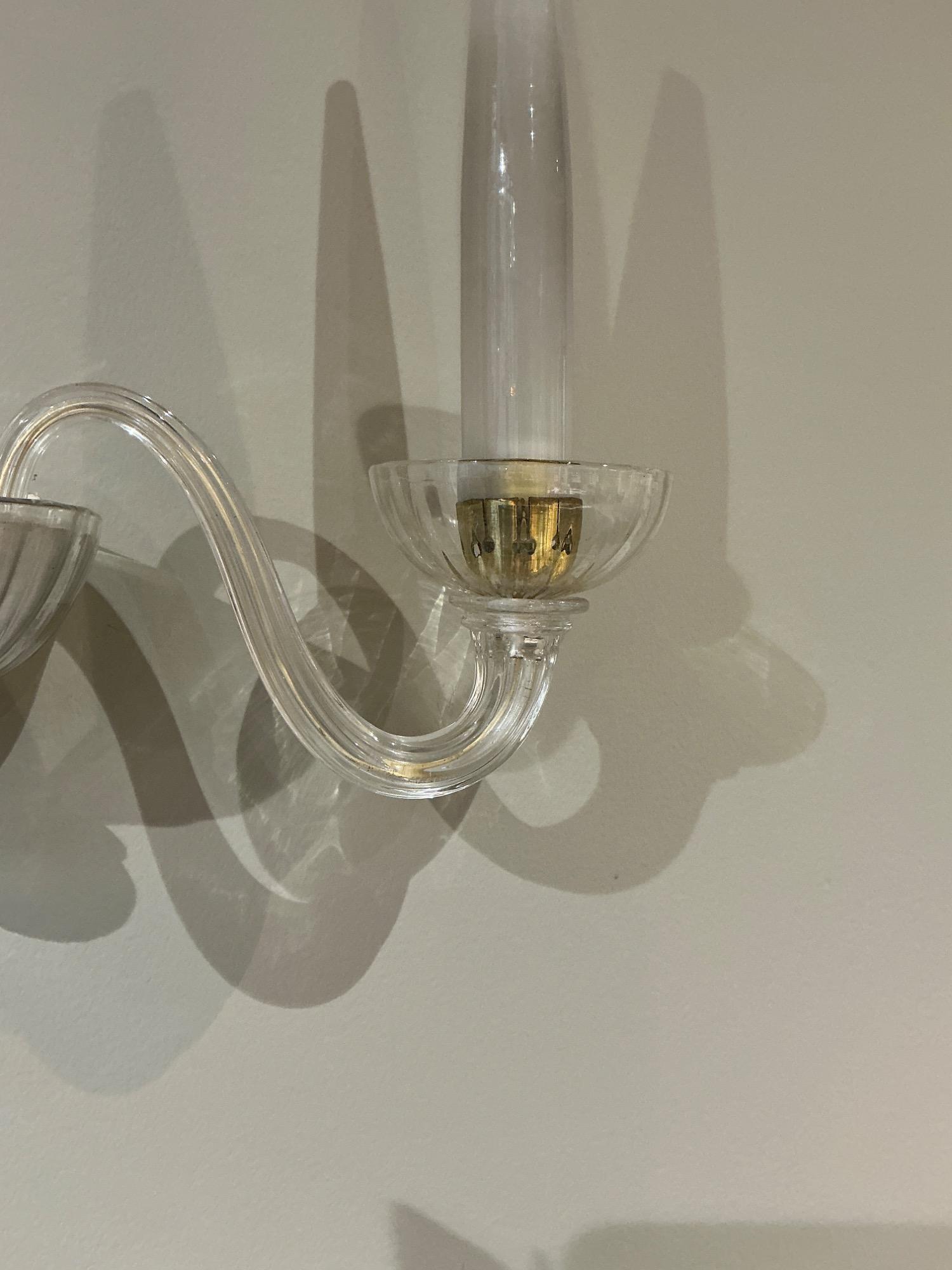 Pair of sconces Venini Murano 1950