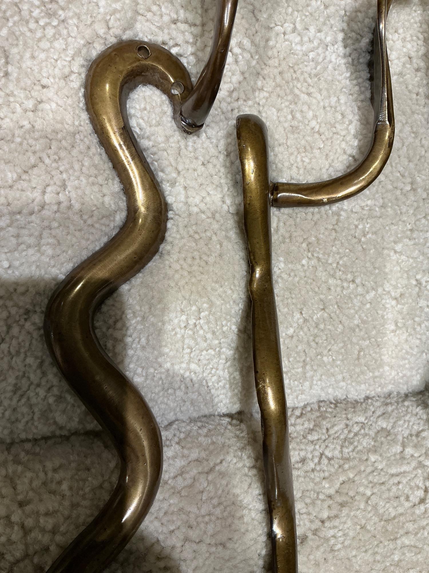 Pair of snakes sconces circa 1960