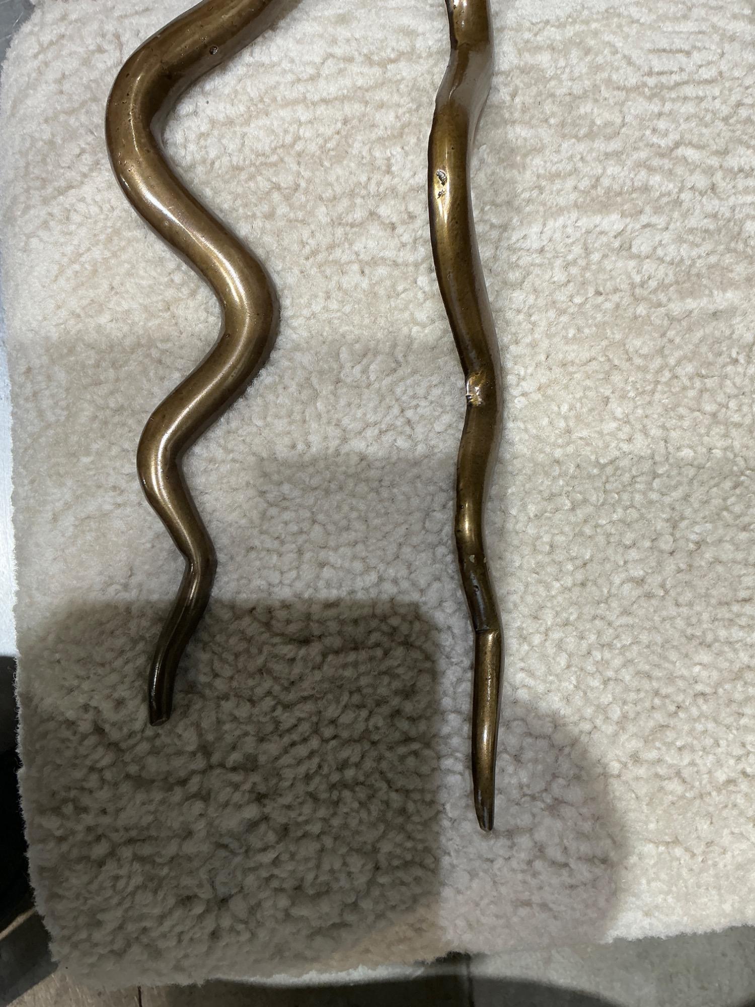 Pair of snakes sconces circa 1960