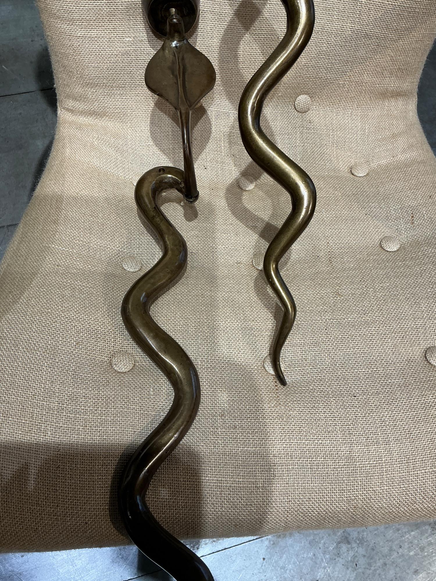 Pair of snakes sconces circa 1960