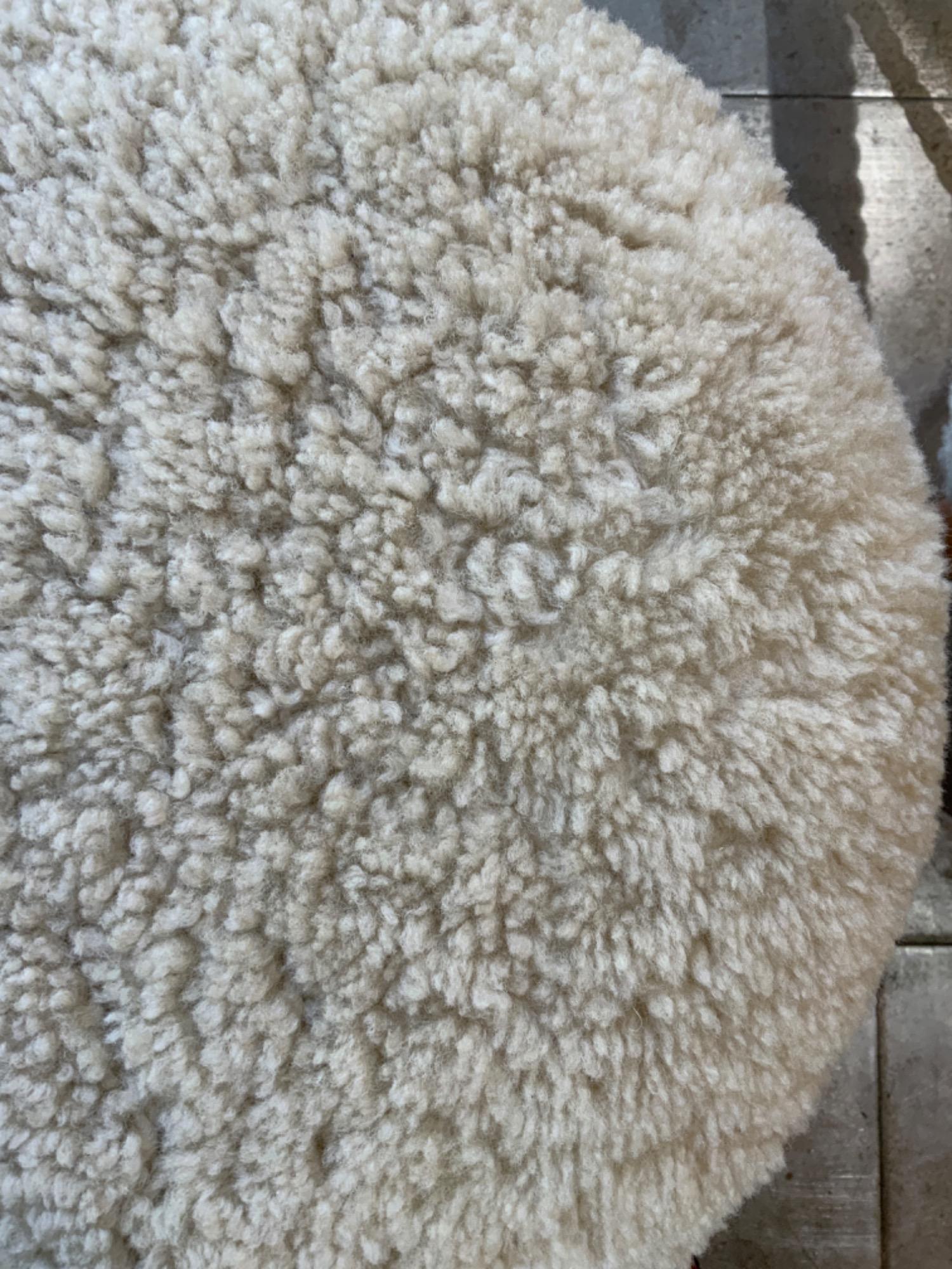 Pair of swedish stools in sheepskin circa 1940