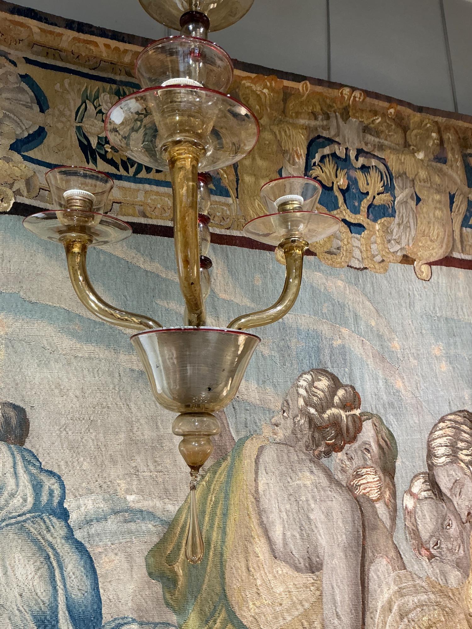 V Zecchin Chandelier Murano circa 1920 