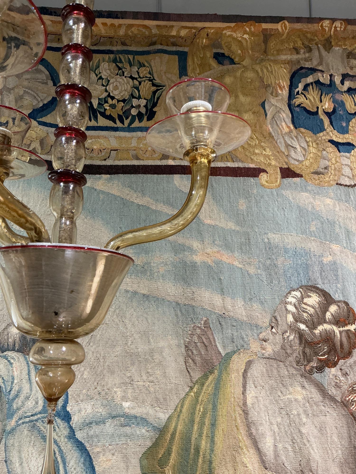 V Zecchin Chandelier Murano circa 1920 